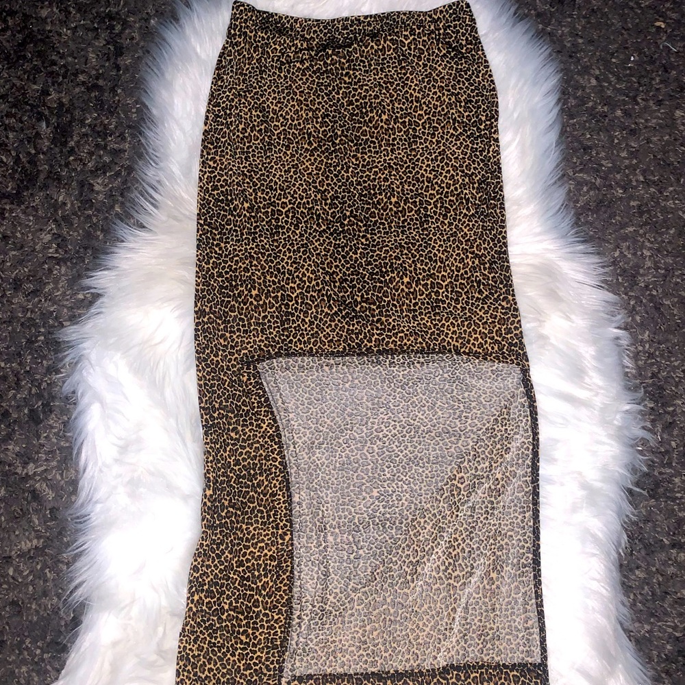 PS midi leopard skirt with slit